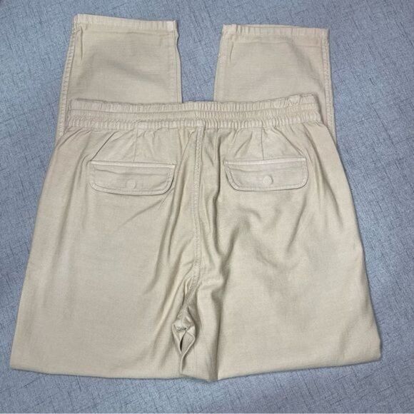 J. Crew Tie Waist Camp Pant Relaxed Fit Khaki Pants Tan Beige Medium - Picture 10 of 16